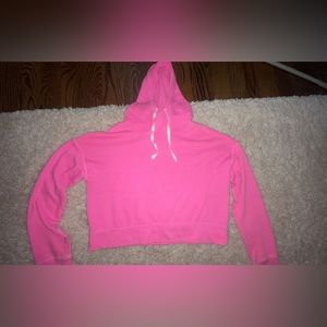 Pink cropped hoodie